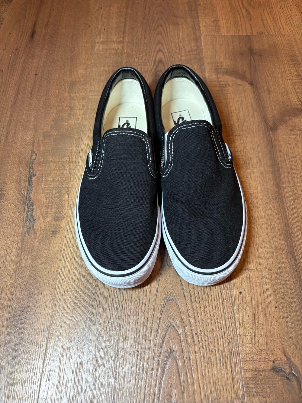 Black Classic Slip-On Vans - Picture 4 of 9
